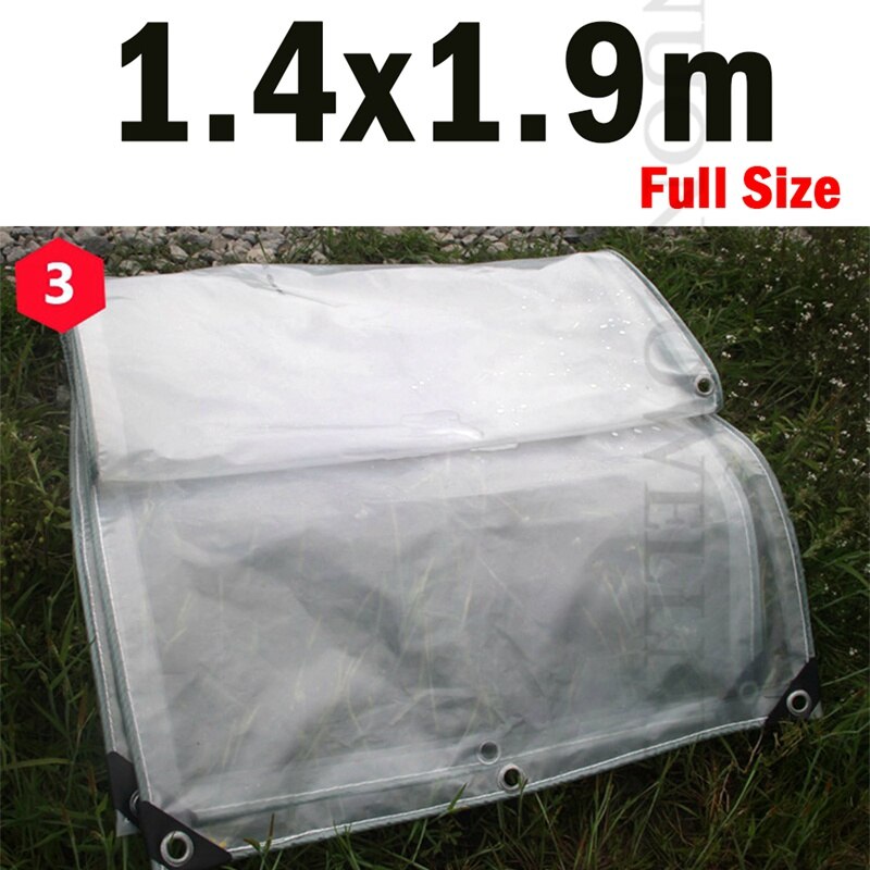 Tela transparente a prueba de lluvia para jardín, balcón, toldo, PE para lona de plantas suculentas, mantiene el calor, 0,3mm: 1.4x1.9m