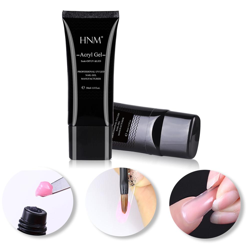 HNM 30ML UV Poly Gel Baumeister Nagel Acryl Gel Verlängerung Acryl Poligel Acrylgel Nagel Formen Aufkleber Stift Pinsel Für näGel Polieren Kunst