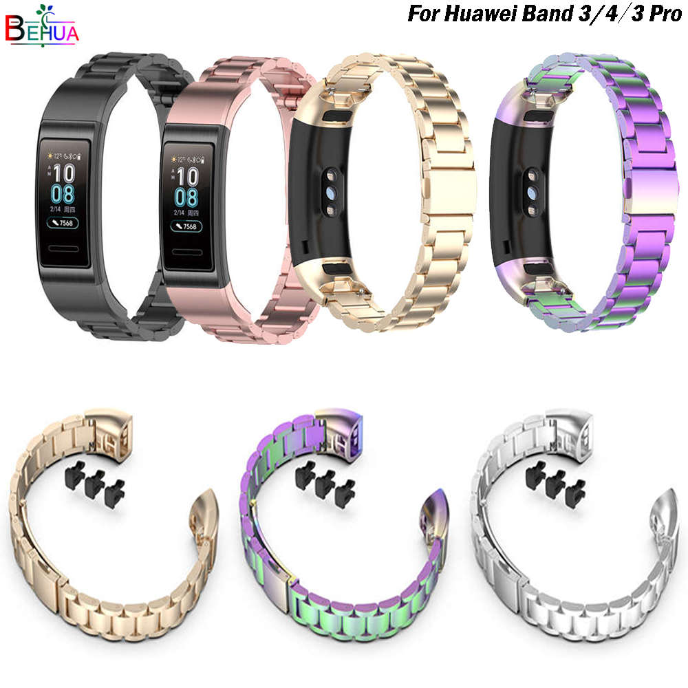 Stainless Steel watchband for Huawei Band 3 / Band 3 Pro / Band 4 Pro wristband Replacement Originalmetal strap Bracelet
