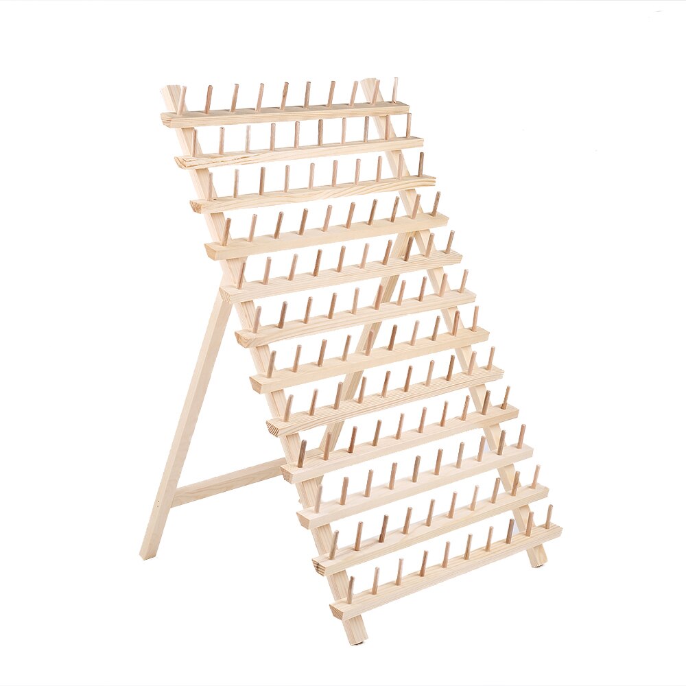 Boîte de rangement en bois pour bobines de fil à coudre, cadre pliable, ferme, organisateur, support de maison en bois, tricot, broderie, montage mural