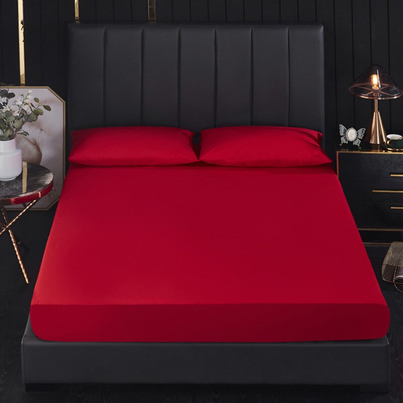 1Pc Waterdichte Matrashoes Voorzien Laken Pad Protector Effen Kleur Sprei Koningin/Koning Twin Matras Cover Protector: 3 / M