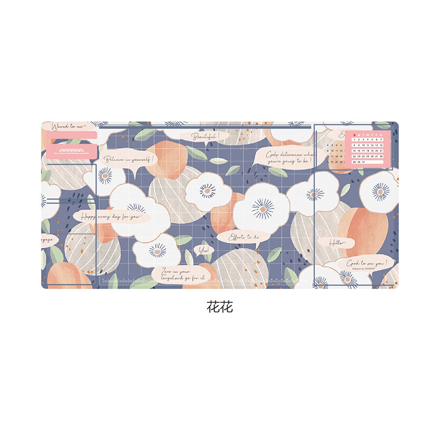 Oversized Waterproof Pu Mouse Pad Student Writing Pad Office Computer Desk Mat Laptop Cushion Desk Organizer with Calendar: 2