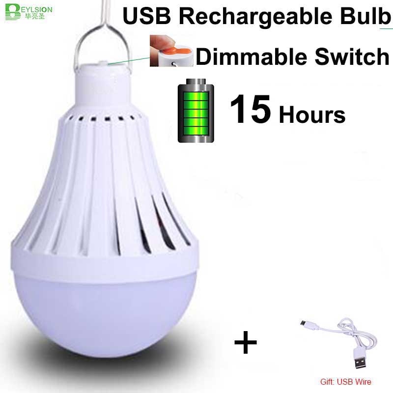 Beylsion Led Oplaadbare 12W 20W 30W 50W 80W E27 Dimbare Usb Opladen Emergency Lamp Licht voor Camping Thuis Outdoor Verlichting