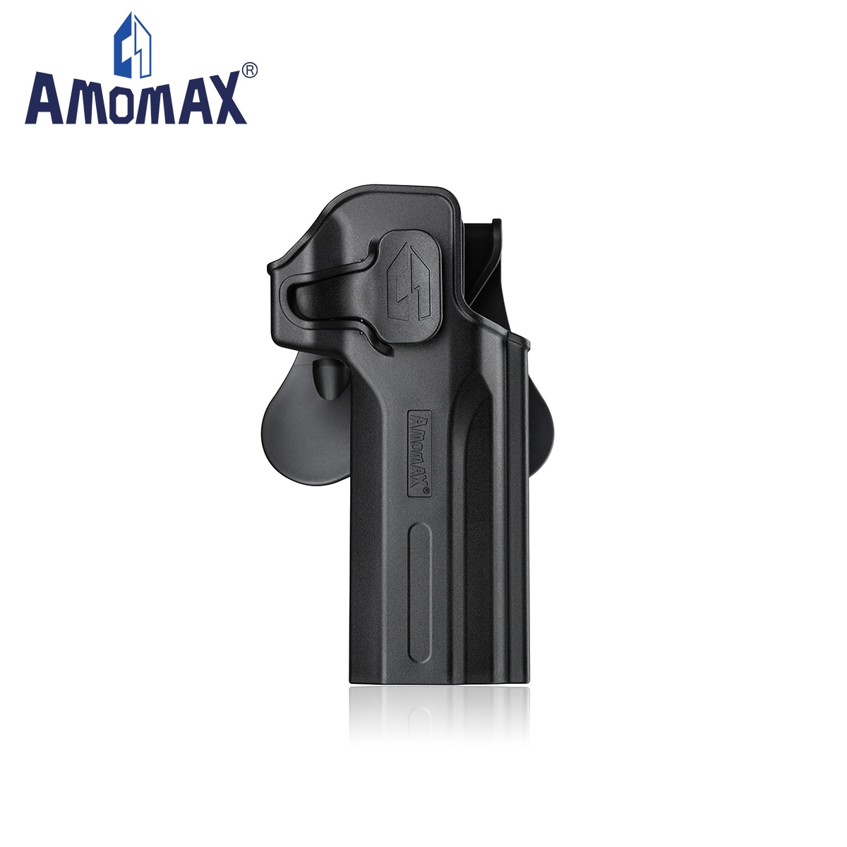 Amomax-cartuchera de mano derecha táctica, compatible con Águila del desierto con o sin Riel, Tokyo Marui, WE, HFC, KWC, Águila del desierto: Black with paddle
