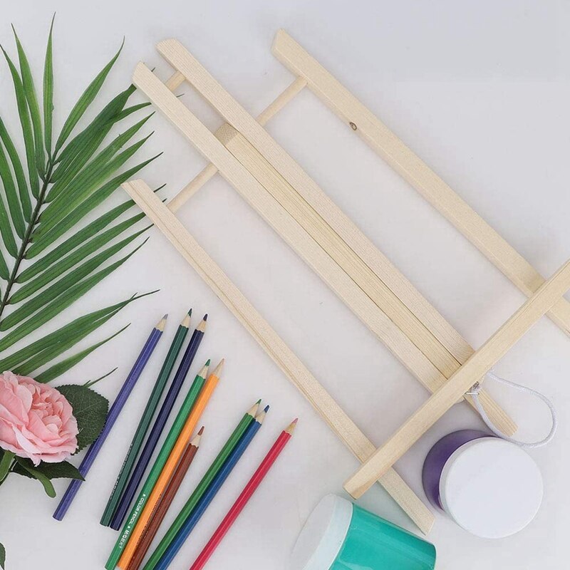 40x24 cm Wooden Easel, 3 Pieces Display Shelf, Craft Painting Easel, Suitable for Children, Adults, Students, Classrooms