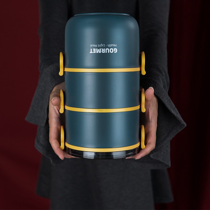 Stainless Steel Lunch Box Food Thermal Jar Insulated Soup Thermos BottlesDrinking Cup Bento Lunch Box Women Food Container