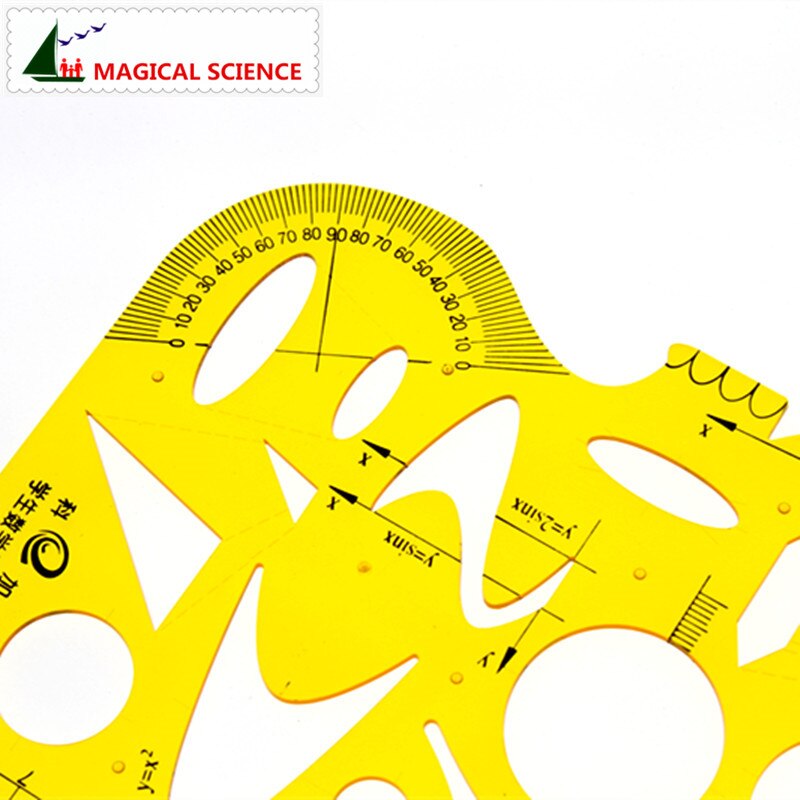 plastic Students' Mathematical templates Multifunctional Drawing rulers Function Geometry Protractor straightedge KJ011