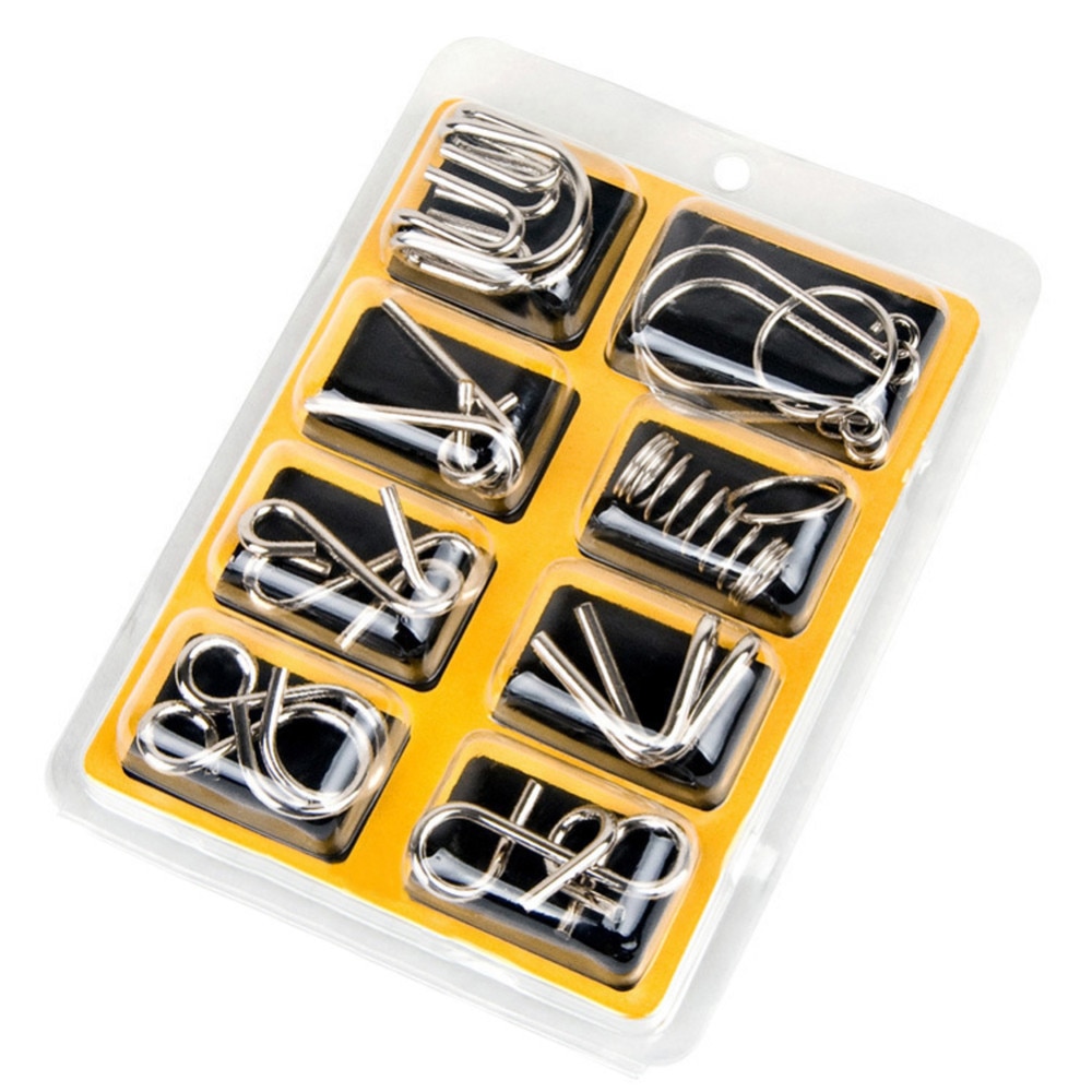 Neue 8 Teile/satz Pädagogisches Metall Draht Puzzle Geist Gehirn Teaser Puzzles Spiel Für Erwachsene Kinder Kinder Spiel Classic Spielzeug