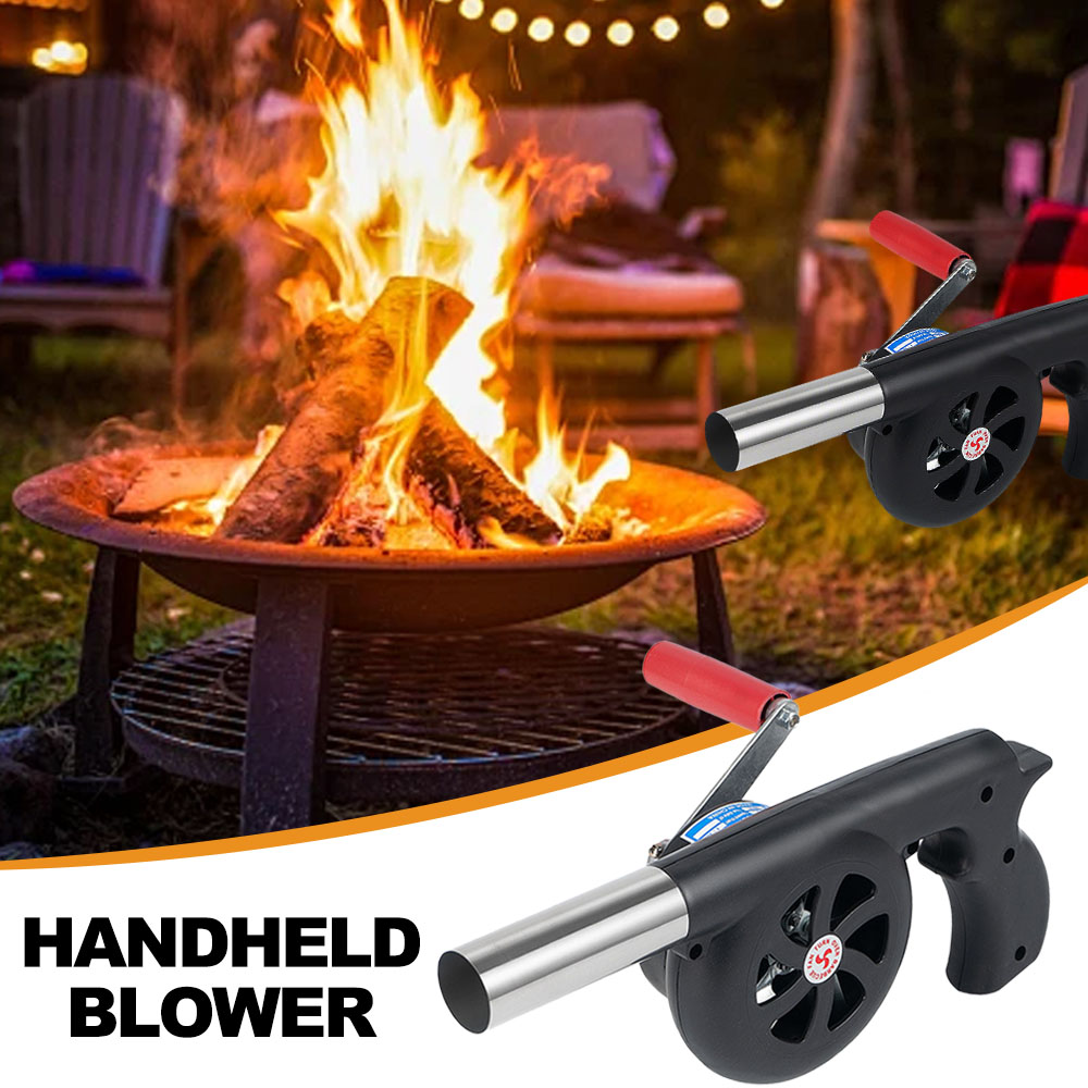Outdoor Draagbare Handblazer Huishoudelijke BBQ Houtskool Verbranding Blower Snelle Houtskool Brandende Kleine Föhn BBQ Tool Camping