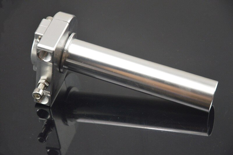 Universal Motorcycle 22mm 7/8" CNC Handlebar Black Quick Action Throttle Twist Grips For Pit Dirt Bike Motorcycle Universal: Silver
