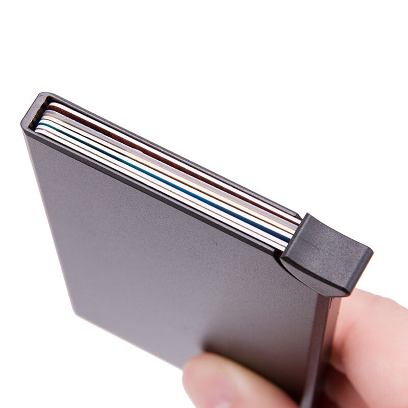 Maideduod High-grade Men Credit Card Holder Business ID Card Case Automatic RFID Card Holder Aluminium Bank Card Wallets