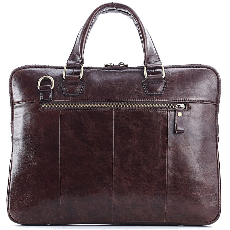 Pi uncle leren aktetas heren zakelijke schoudertas handtas casual dunne 14- inch computertas crossbody tas