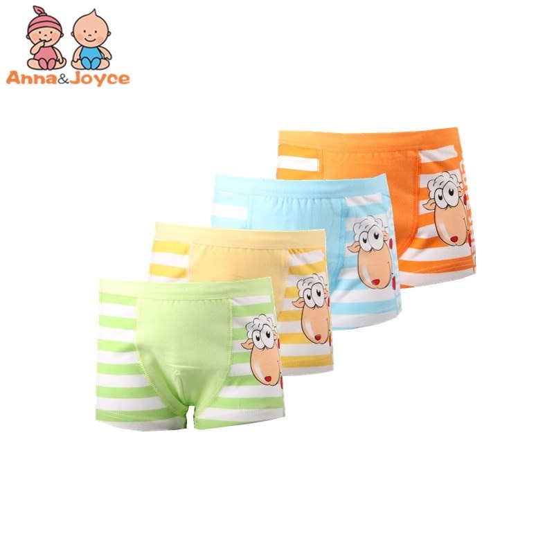 12 stk / lotcandy farver børnetøj undertøj drenge bomuld undertøj stribet tegneserie undertøj atnm 0061