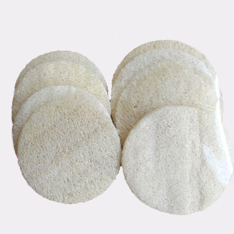 40pcs Natuurlijke Loofah Luffa Loofa Facial Pad Spons Wrijven Exfoliëren Bad Handschoen Ovale Badhanddoek