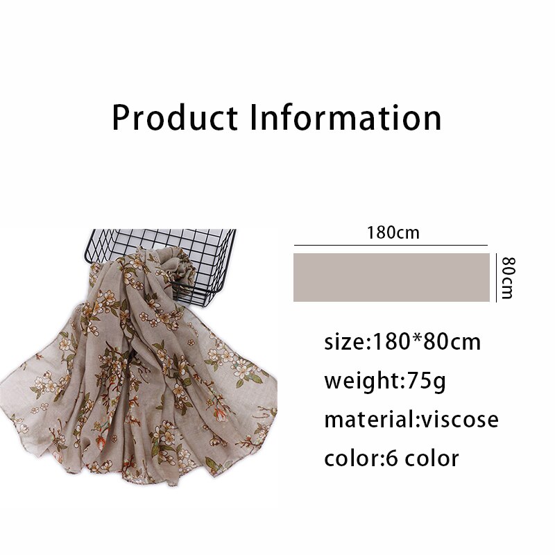 Cachecol feminino liso viscose, echarpe muçulmano hijab flor turbina outono lenço/cachecol 180*80cm 1 peça