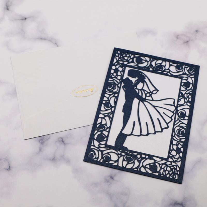 Bröllopsinbjudan metall skära dör bröllop papper kort prägling stencil stansa för kort dekor diy scrapbooking form