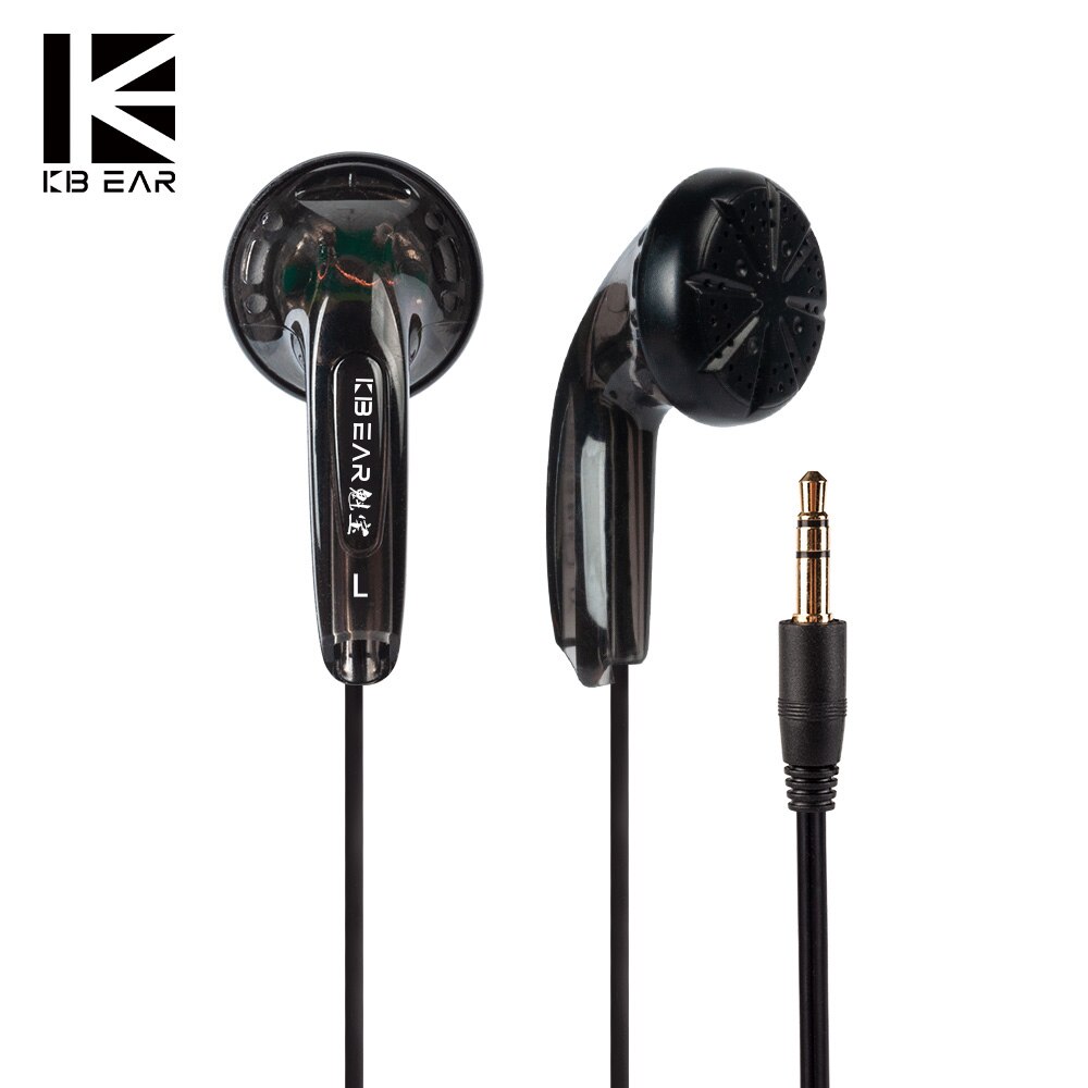KBEAR-auricular para juegos Stellar HIFI, controlador dinámico de 15,4mm, cascos planos PPS japoneses, auriculares insignia KBEAR Knight: Transparent Black