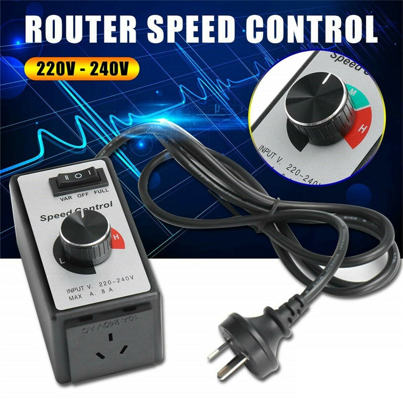 220V-240V 8A Variable Speed Controller Control Motor Rheostat For Router Fan