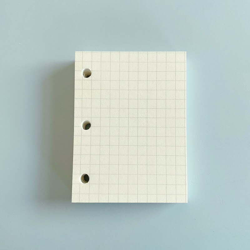 Mini classeur à anneaux avec marguerite, 80 feuilles, Kawaii, carnet de notes, Agenda, Agenda, papeterie scolaire: 80 sheet grid
