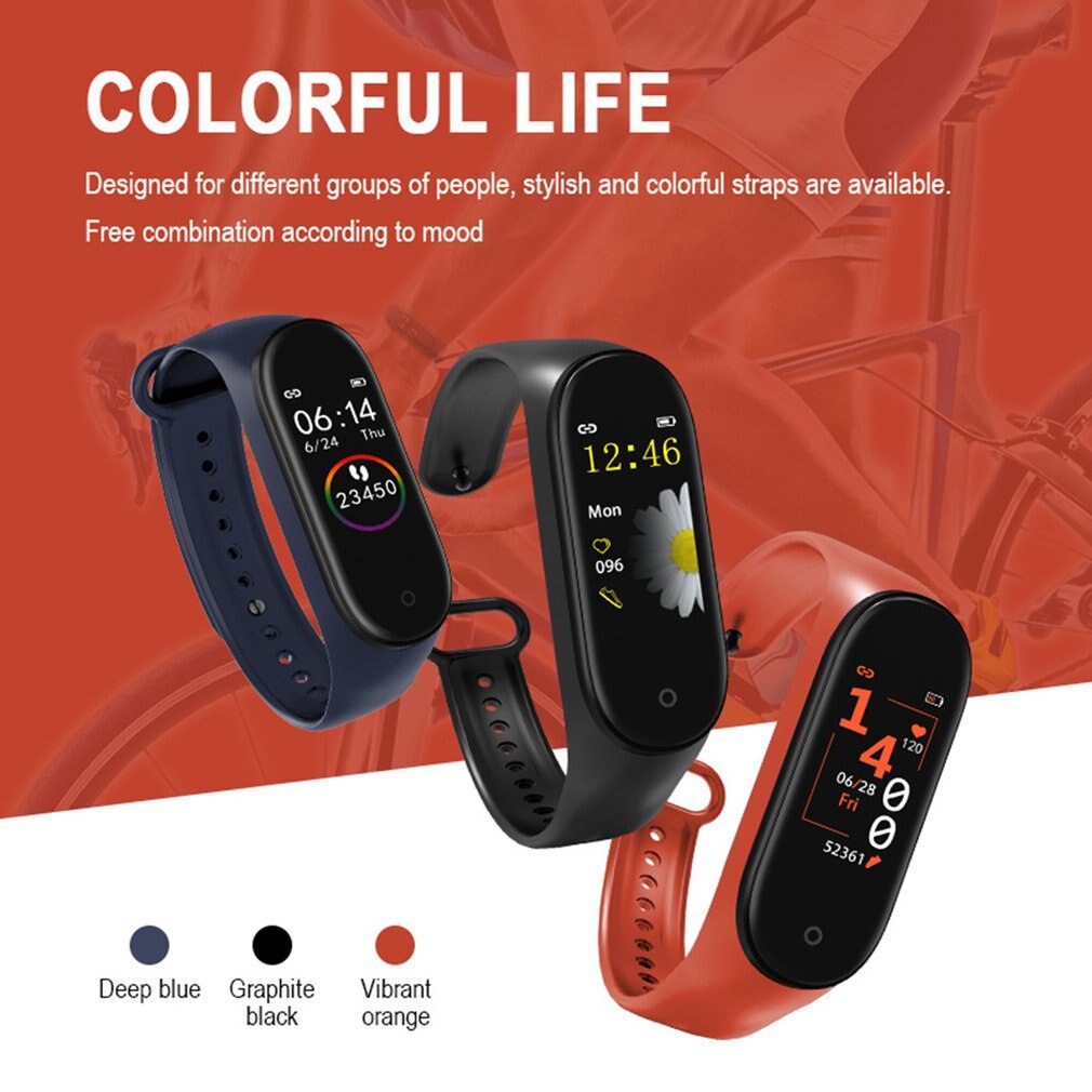 M4 Smart Band Fitness Tracker Sport Smart Band Hartslagmeter Smartband Stappenteller Waterdichte Armband