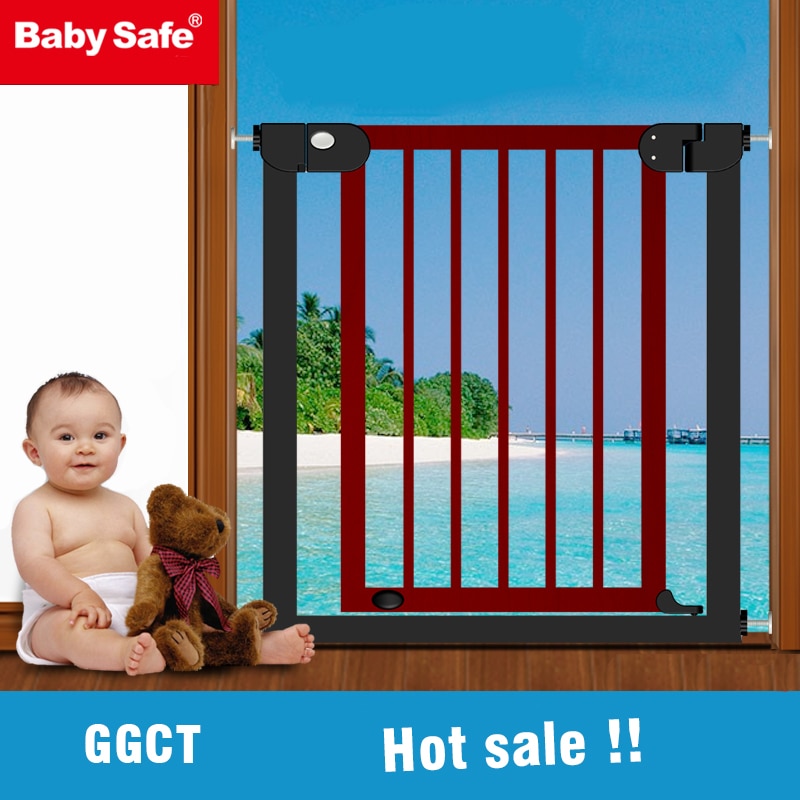 Solid wood stair gate Door Stop 76-83cm Child Solid Wood Gate Baby Balcony Pet Dog Isolation