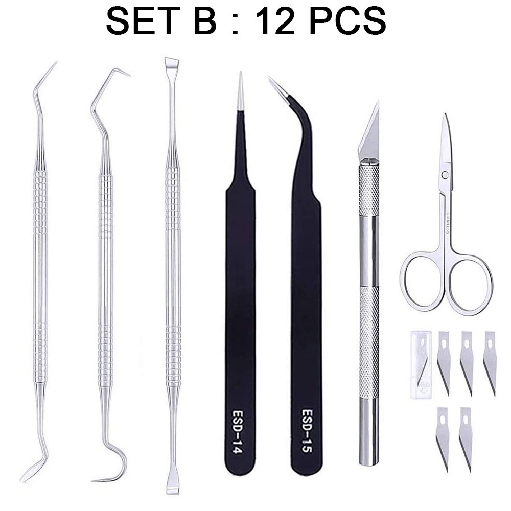 Craft Vinyl Weeding Tool Set Dried Flower Basic Handmade Tools DIY Kit Silhouettes Cameos Lettering Scrapbooking: Set B