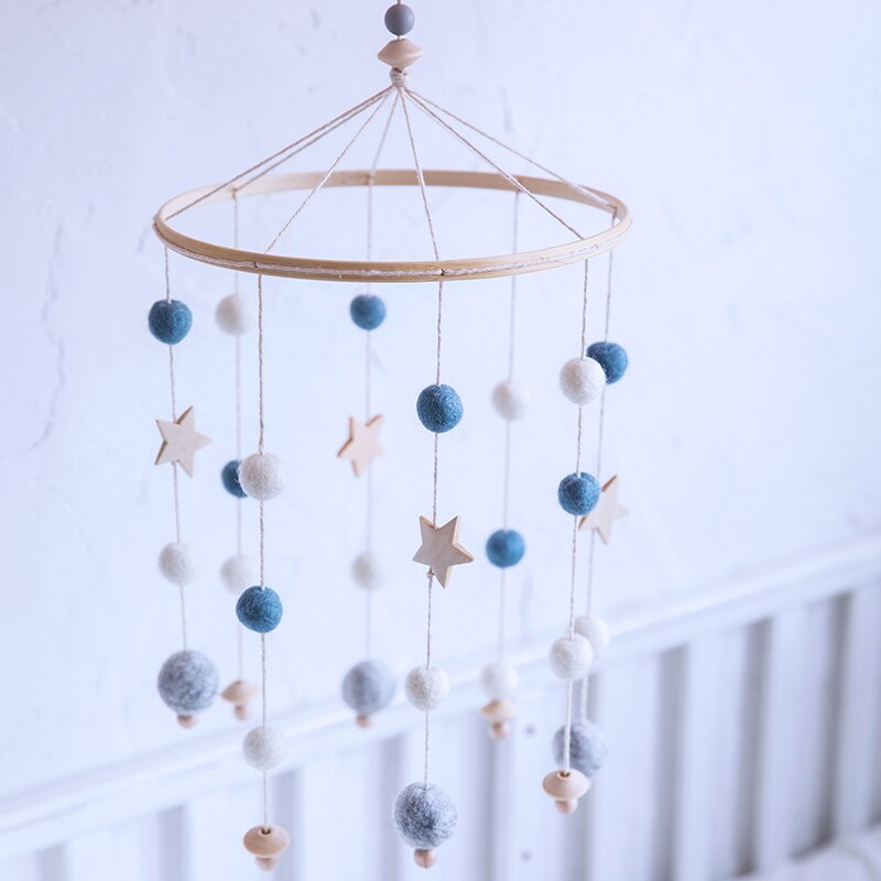 Baby Rattles Mobile Wooden Beads Trojan Wind Chimes Baby Toys For Kids Room Bed Hanging Decor Tent Decor Photography Props
