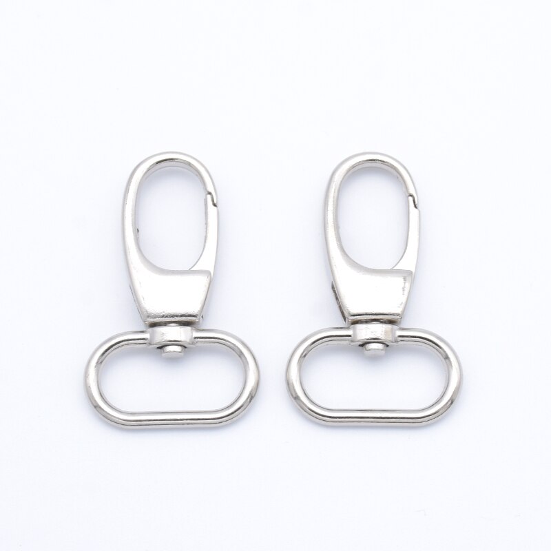 5x metal karabinhage aftrækker spænder oval ring til læderrem/bælte nøglering bånd til kæledyr snor kroge