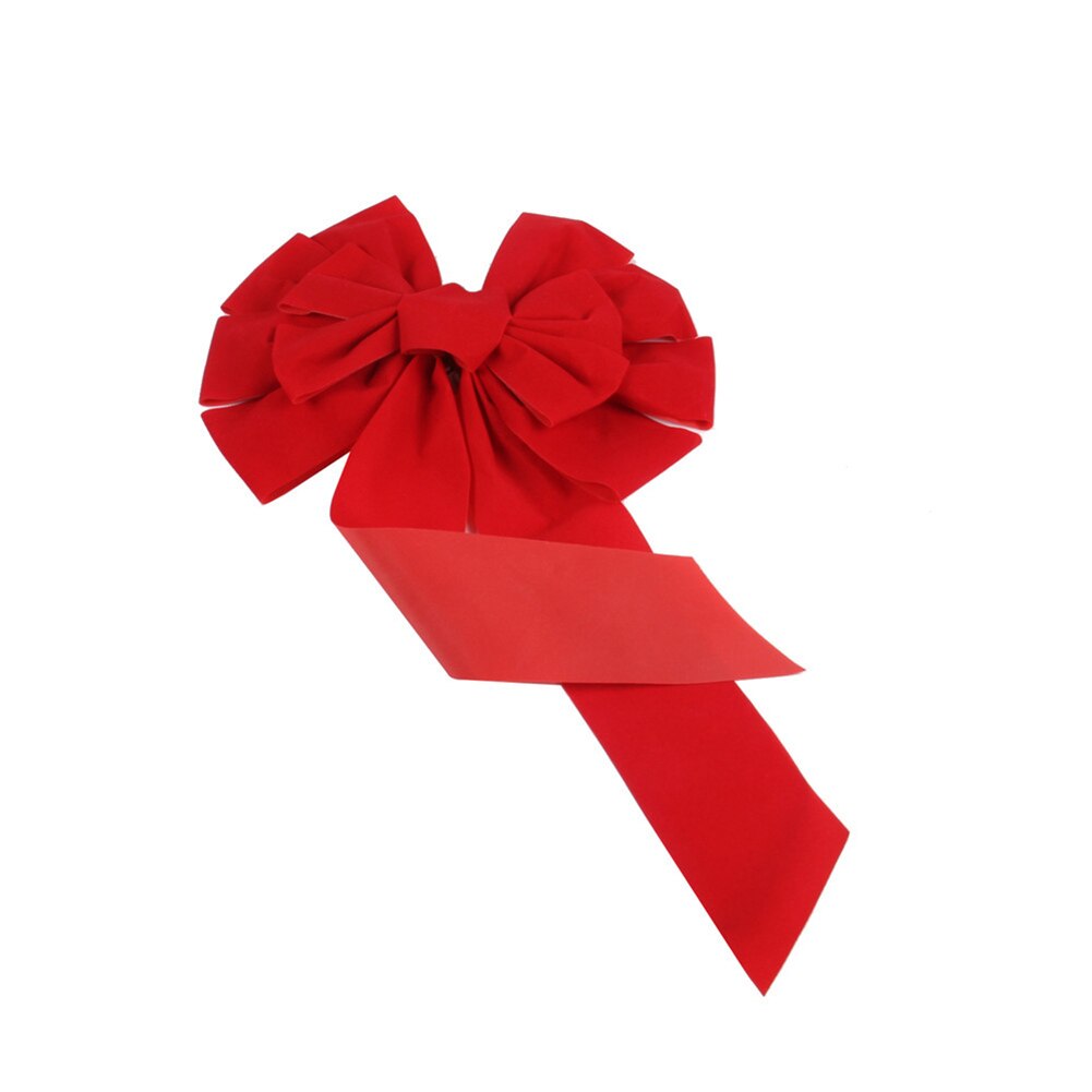 6 stk rød stor julesløyfekrans juletrepynt sløyfe til festivalårsfestpynt