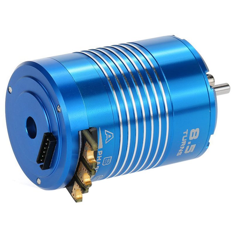 High Efficiency 540 Sensored Brushless Motor for 1/10 RC Car Blue, 8.5T 4100KV