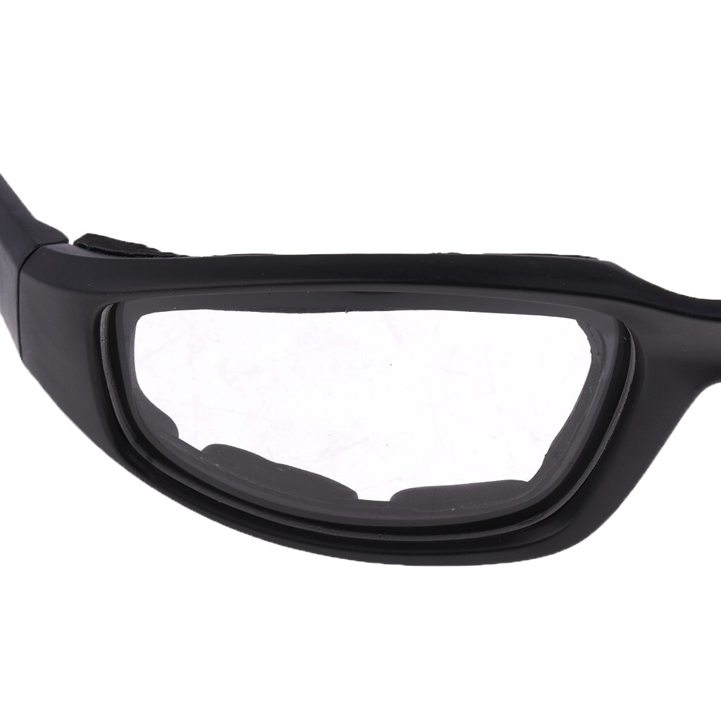 Motorcycle Motorbike Riding Glasses Wind Resistant Padded Comfortable Clear