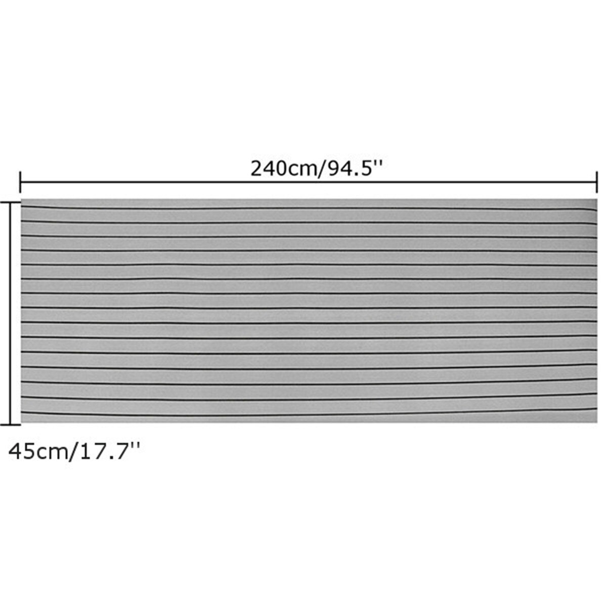 6mm självhäftande eva skum teak ark marinbåt yacht syntetisk däck skum golvmatta golv grå svart 240*45cm