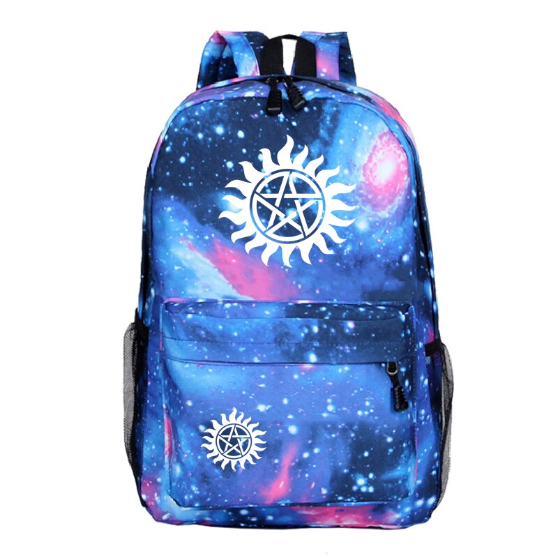 Supernatural Backpack Women Men Backpack Laptop Galaxy School Bags for Teenagers Boys Girls Travel Backpack Cheap: 13