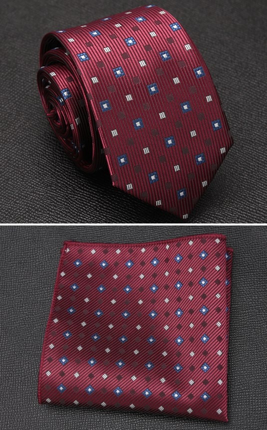 Xgvokh Mannen Das Set Wedding Stropdassen Voor Mannen Hanky Stropdas Dot Gestreepte Gravata Jacquard Tie Sociale Partij Accessoires: LD-R1-G19
