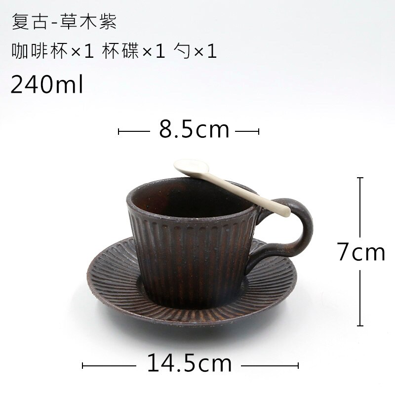 Tasse à café en céramique japonaise, faite à la main, rétro européen, verte, blanche, littéraire, Simple, de , ensemble de tasses Vintage en poterie: Coffee cup sauce 5