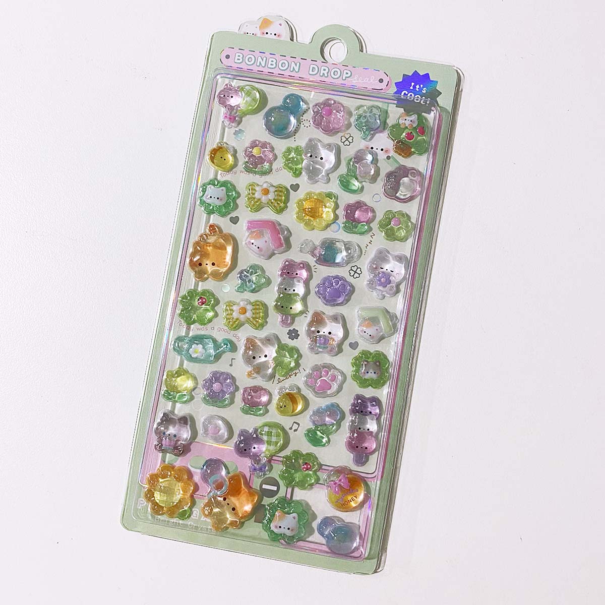 Cute Cartoon 3D Stickers Kawaii Deco Stickers DIY Phone Luggage Motorcycle Laptop Suitcase Decal Sticker: WHITE