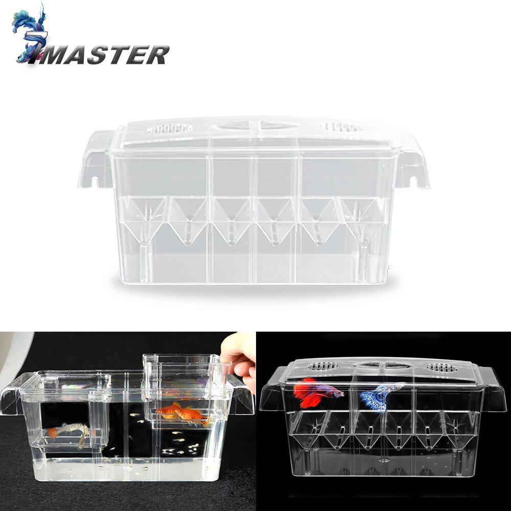 External Breeding Isolation Box Acrylic Aquarium desktop Breeding Box Double Layers Multifunction Removed Mother fish GuppyBetta