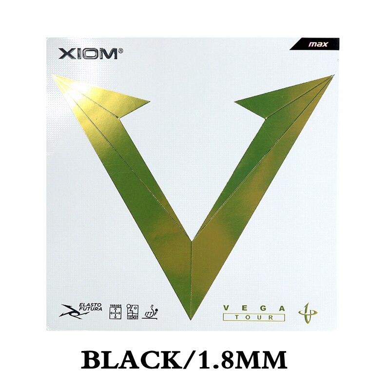 XIOM VEGA TOUR Non-Tacky Rubber Lastest Tensor Sponge Table Tennis Rubber Ping Pong Sponge Tenis De Mesa: BLACK 1.8MM