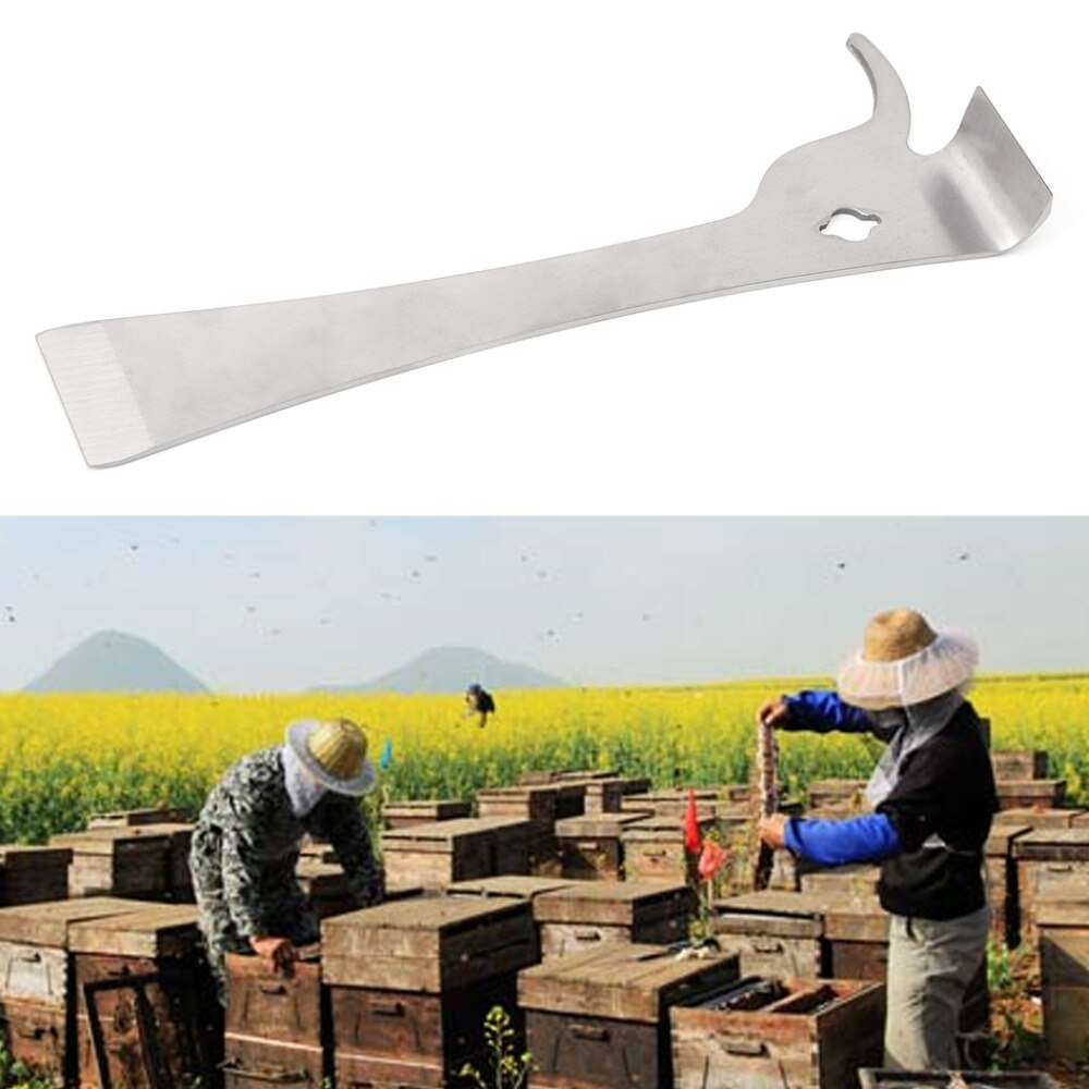 OOTDTY Beekeeper Stainless Steel Bee Hive Claw Scraper Beekeeping Tool Pry Equipment