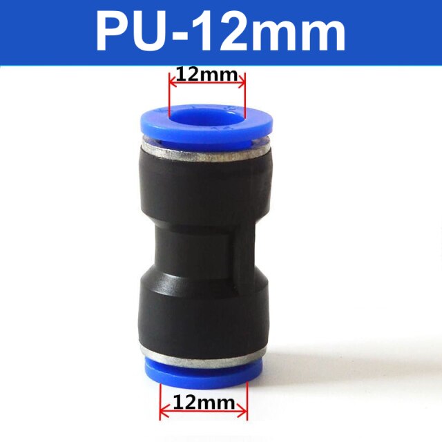 Pneumatic Fittings Plastic Tube Connector PU 4mm 6mm 8mm 10mm 12mm 14mm 16mmAir /Water Hose Push In Straight Gas Quick Connector: 12mm / 10PCS