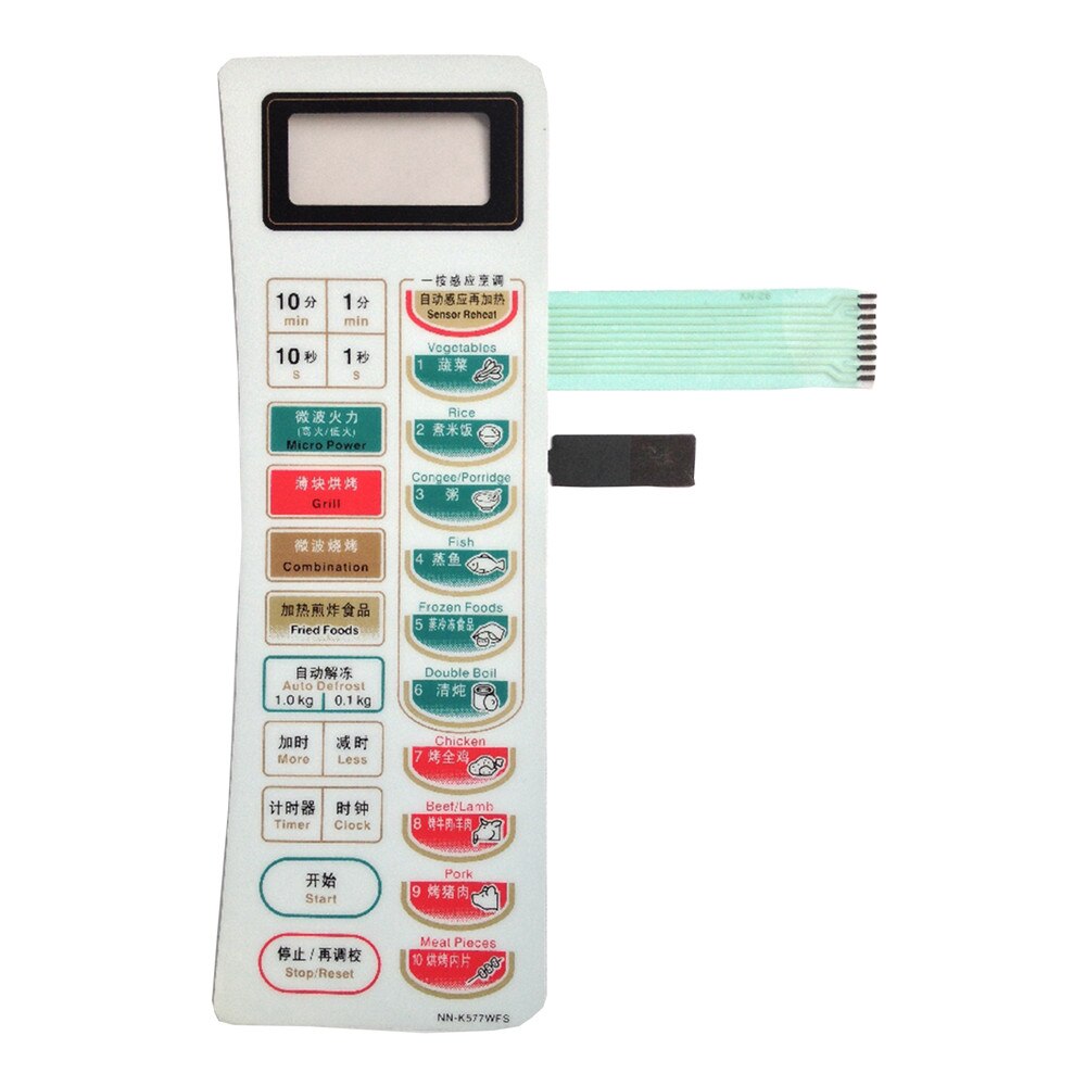 Microwave Panel Switch Membrane Switch Replacement NN-K577WFS Touch Switch for Microwave Oven Repair Parts