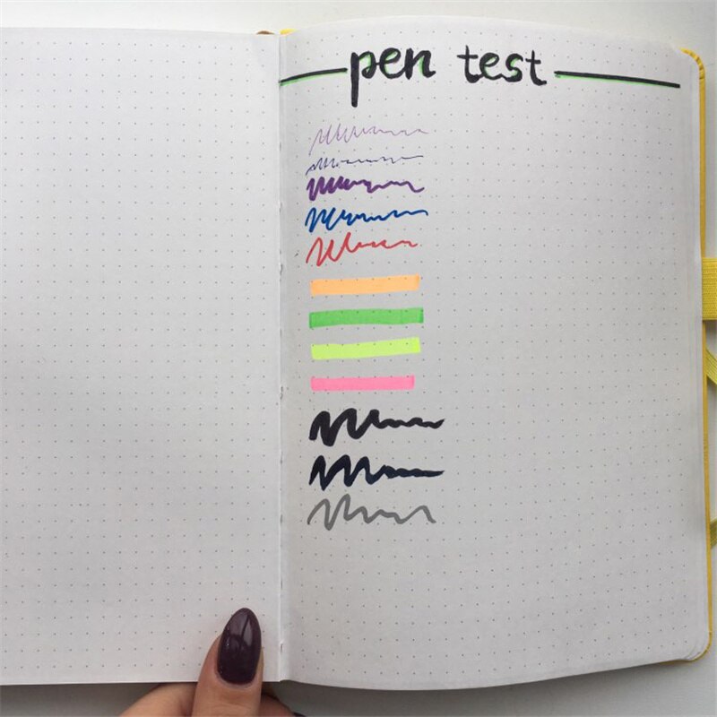 Hardcover A5 Dot Matrix Notebook Dot Ding Planner 100GSM 188 Pages Acid-free Paper Notepad Supplies Stationery D40