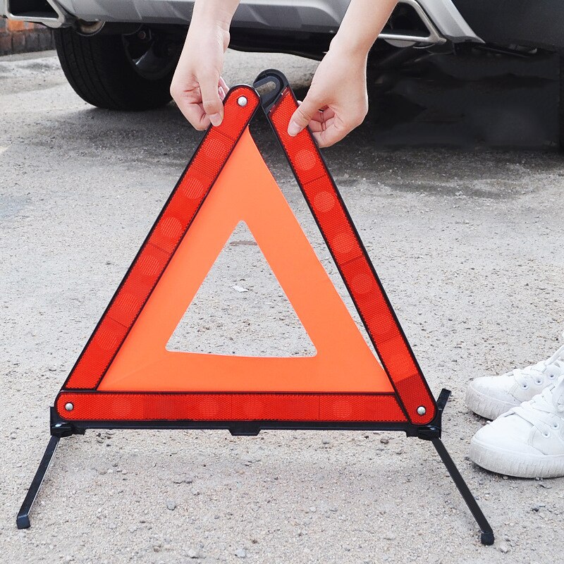 Triangolo auto Riflettente auto Striscia di fermare Treppiede Strada Lampeggiatore Triangolo Di Emergenza avvertimento cartello Pieghevole Accessori auto