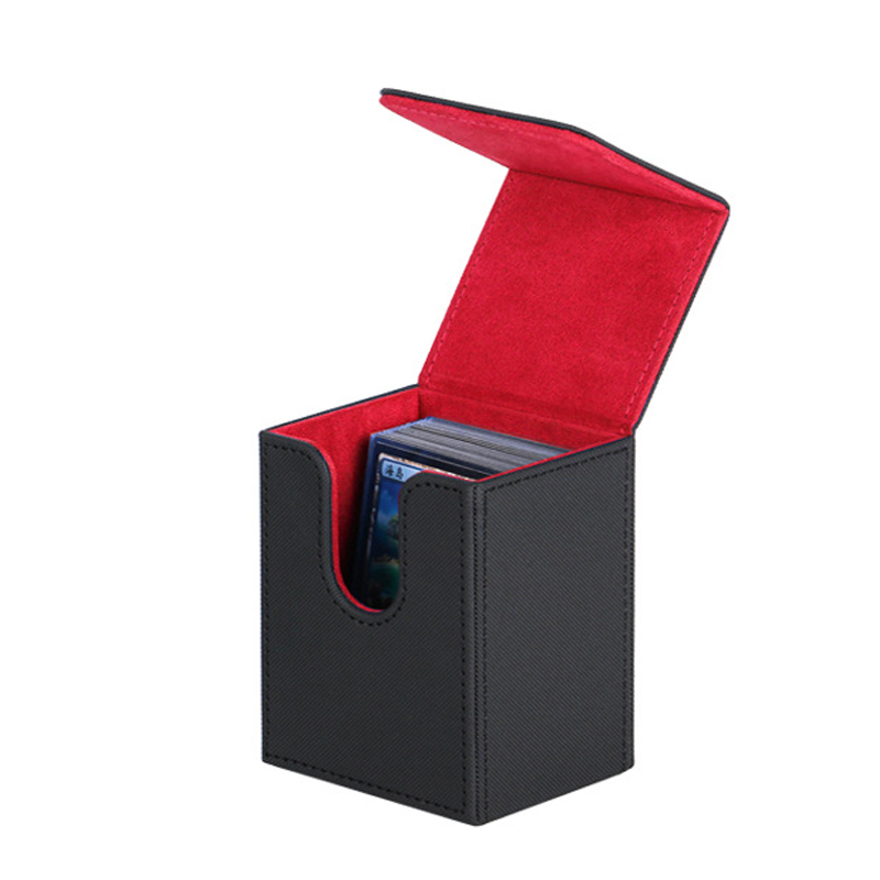 Caja de baraja de cartas coleccionables duradera para organización de almacenamiento TCG OCG Estuche de transporte de tarjetas MTG de coche de juego coleccionable con capacidad para más de 80 o 100 tarjetas