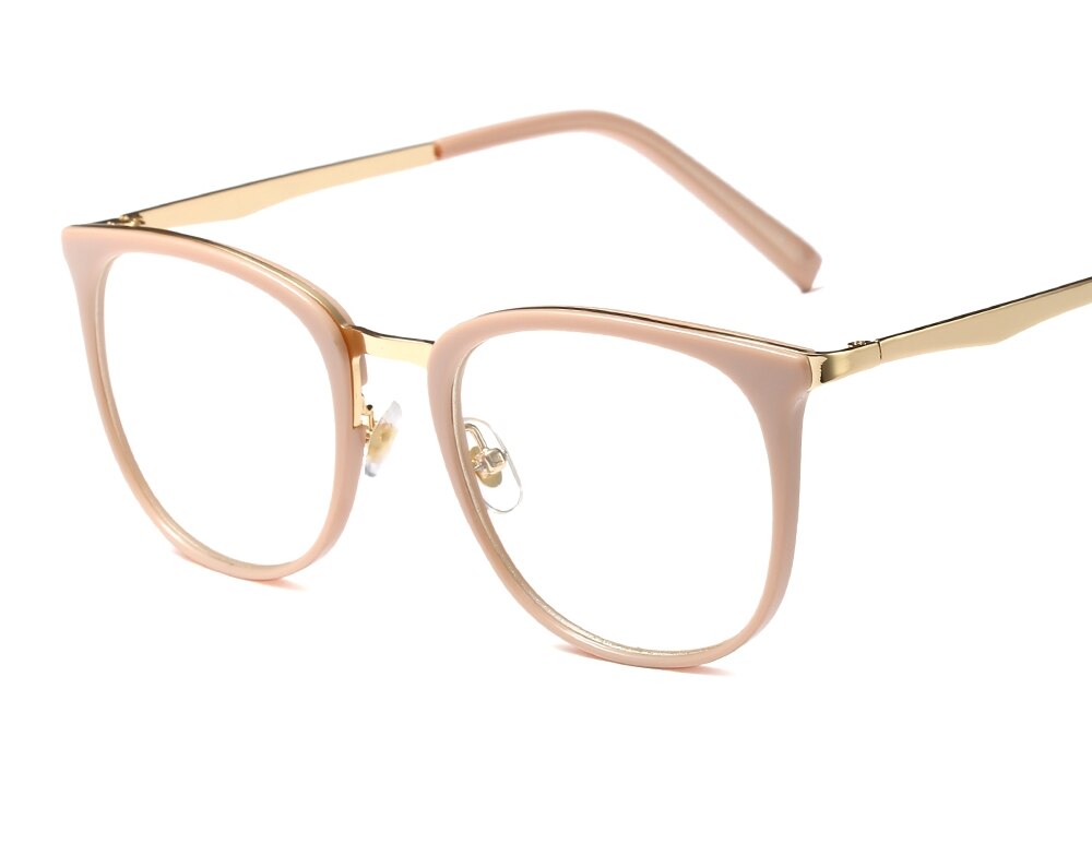 Transparent Square Glasses Frames For women White Luxury Prescription Glasses Frames Female Optical: Khaki