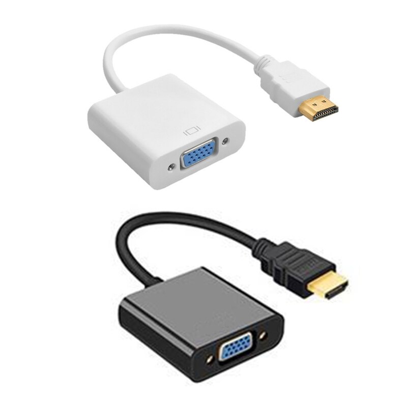 R9JA Digital to Analog to VGA Adapter Male to VGA Female Converter for Laptop, Monitor, PC, Digital Camera, Etc