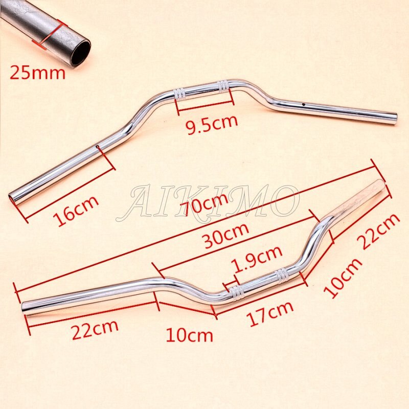 1pcs Motorcycle 1" 25mm Chrome/Black Metal Tracker Handlebars Drag Bars For Harley Sportster XL 883 1200