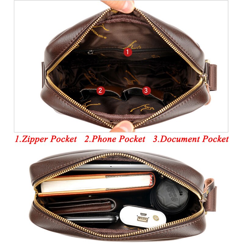 sac à bandoulière en cuir Pu sacs de messager de hommes sac à main concepteur mâle sac à bandoulière WBS530