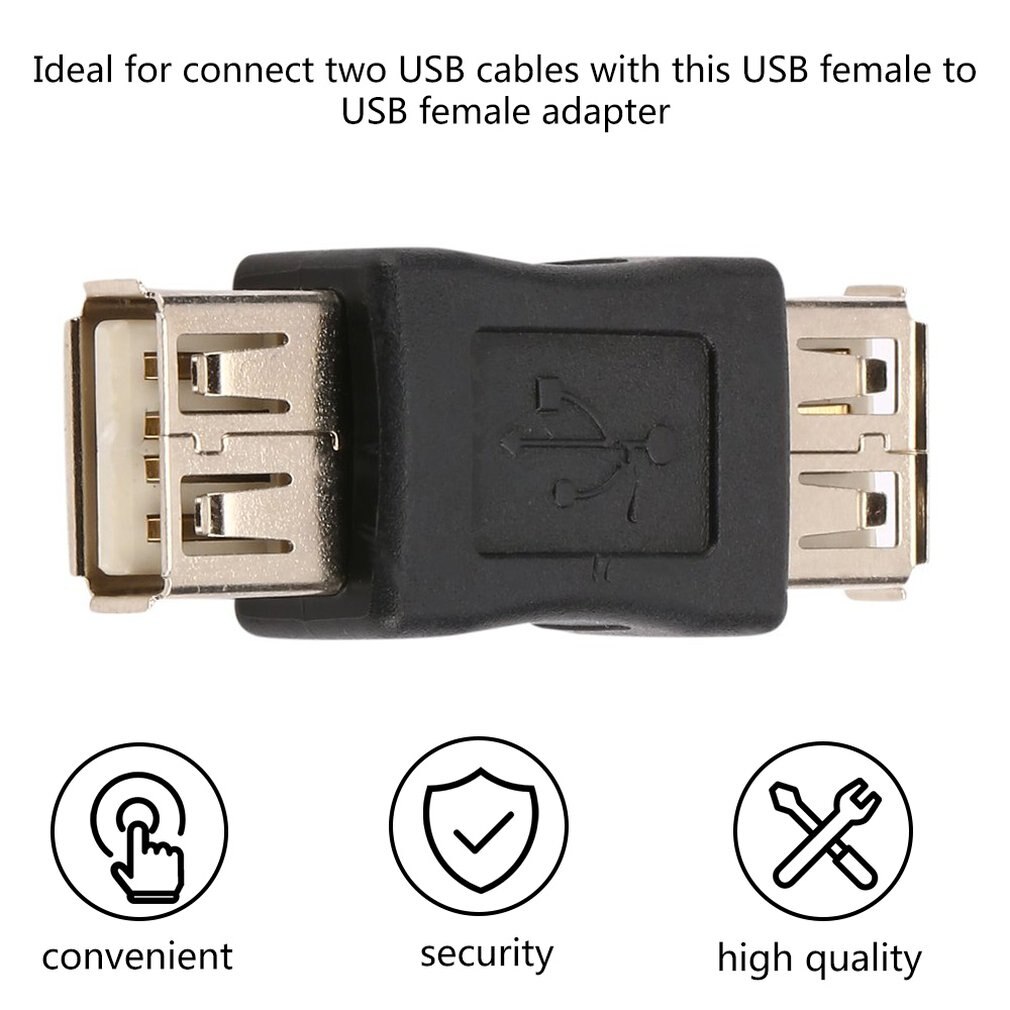 Usb 2.0 Type A Vrouw Tot Vrouw Koppeling Usb Adapter Connector F / F Converter Toepassing In Verlichting