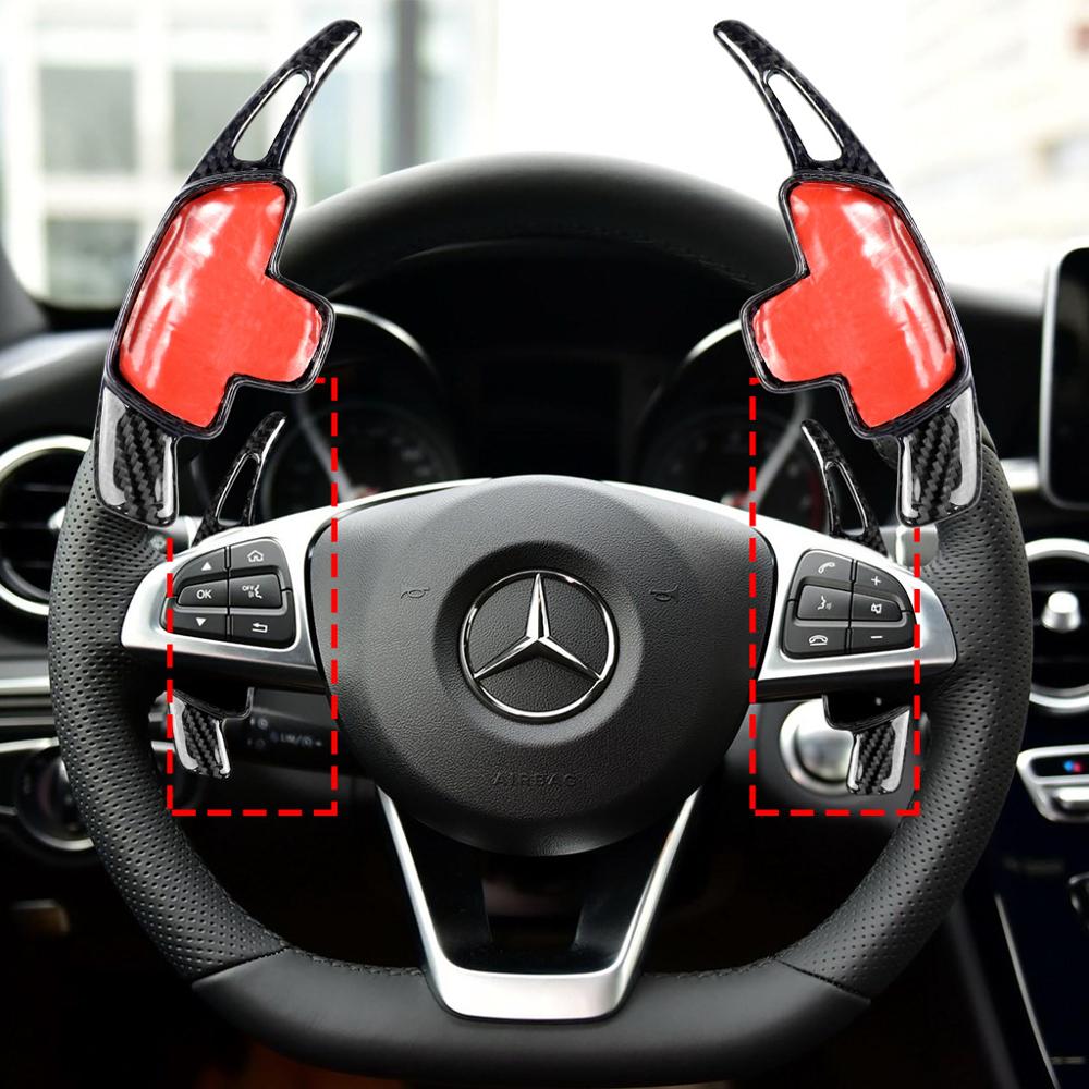 Auto stuurwiel modificatie onderdelen stuurwiel pook verlengstuk bekleding voor cla cls gla glc auto